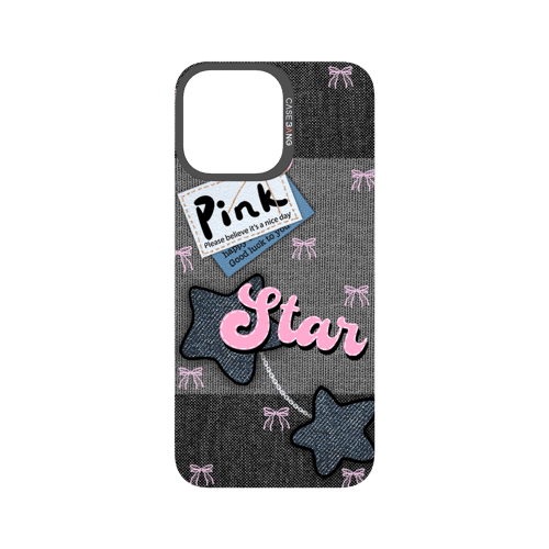 Denim Sweetie Series Snap - On Phone Case - CaseBangImagiSnap Case MagSafe CompatibleCaseBangiPhone 16 Pro MaxPink - Blue Stars