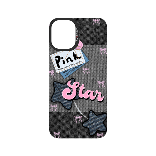 Denim Sweetie Series Snap - On Phone Case - CaseBangImagiSnap Case MagSafe CompatibleCaseBangiPhone 16 PlusPink - Blue Stars