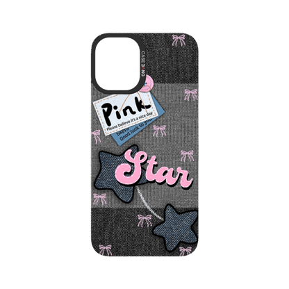 Denim Sweetie Series Snap - On Phone Case - CaseBangImagiSnap Case MagSafe CompatibleCaseBangiPhone 16 PlusPink - Blue Stars