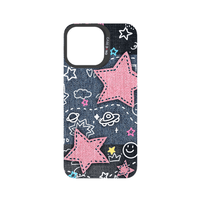 Denim Sweetie Series Snap - On Phone Case - CaseBangImagiSnap Case MagSafe CompatibleCaseBangiPhone 15 Pro MaxPink Star