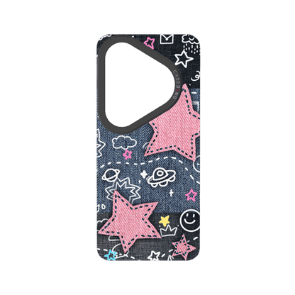 Denim Sweetie Series Snap - On Phone Case - CaseBangImagiSnap Case MagSafe CompatibleCaseBangP80 Pro/Pro+Pink Star