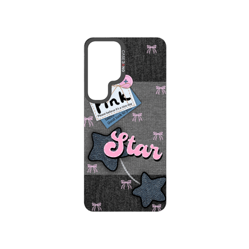 Denim Sweetie Series Snap - On Phone Case - CaseBangImagiSnap Case MagSafe CompatibleCaseBangSAMSUNG S24Pink - Blue Stars