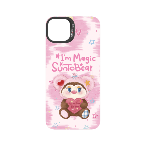 Pink Heart Bear Snap-On Phone Case