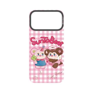 Pink Plaid Pair Snap-On Phone Case