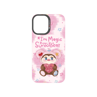 Pink Heart Bear Snap-On Phone Case