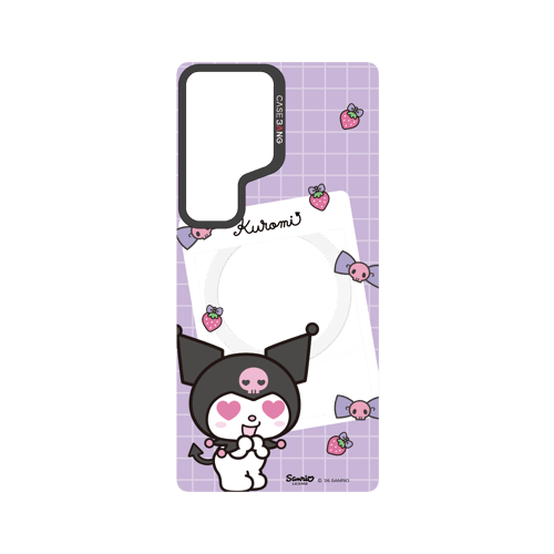 Purple Kuromi Letter Snap-On Phone Case
