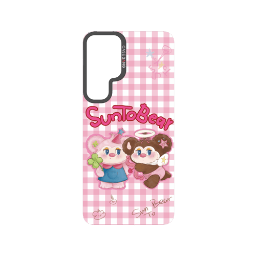 Pink Plaid Pair Snap-On Phone Case