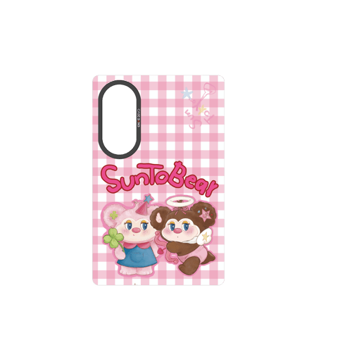 Pink Plaid Pair Snap-On Phone Case
