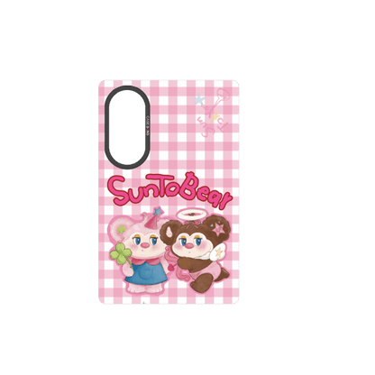 Pink Plaid Pair Snap-On Phone Case