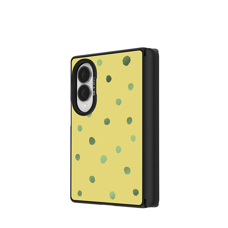 Apricot Yellow Polka Dots Snap-On Case for Galaxy Z Fold8
