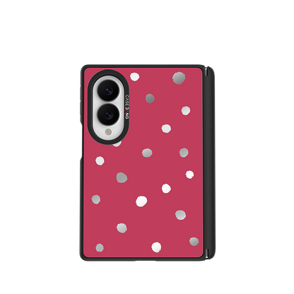 Berry Red Polka Dots Snap-On Case for Galaxy Z Fold8