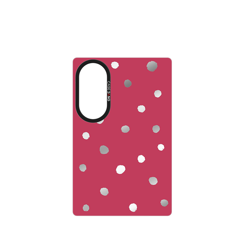 Berry Red Polka Dots Snap-On Case for Galaxy Z Fold8