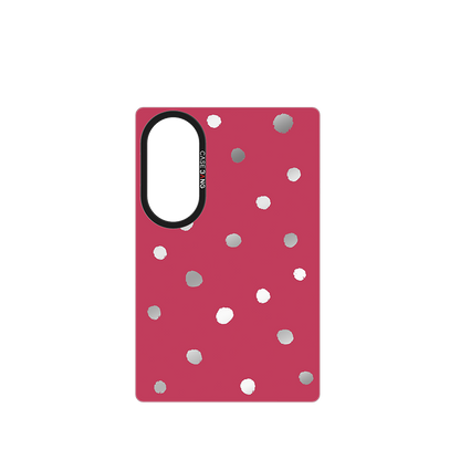 Berry Red Polka Dots Snap-On Case for Galaxy Z Fold8