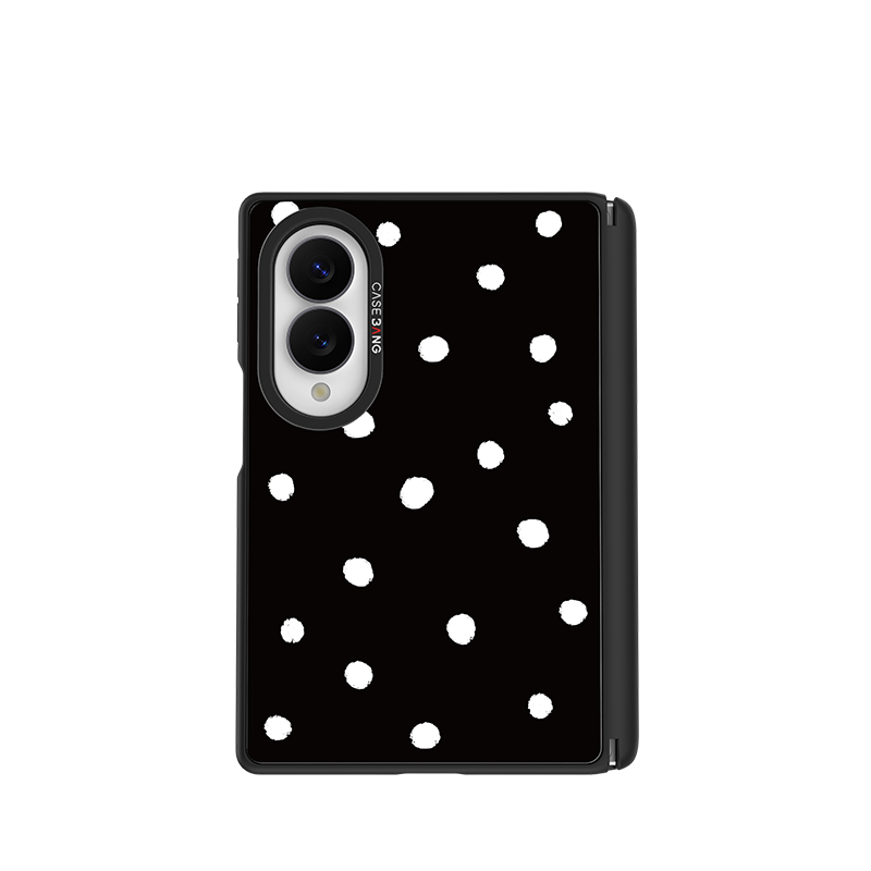 Black Polka Dots Snap-On Case for Galaxy Z Fold8