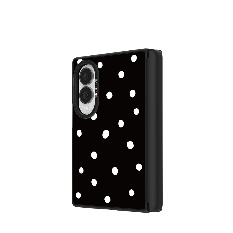 Black Polka Dots Snap-On Case for Galaxy Z Fold8