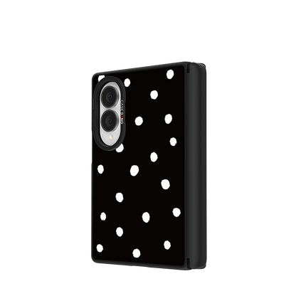 Black Polka Dots Snap-On Case for Galaxy Z Fold8