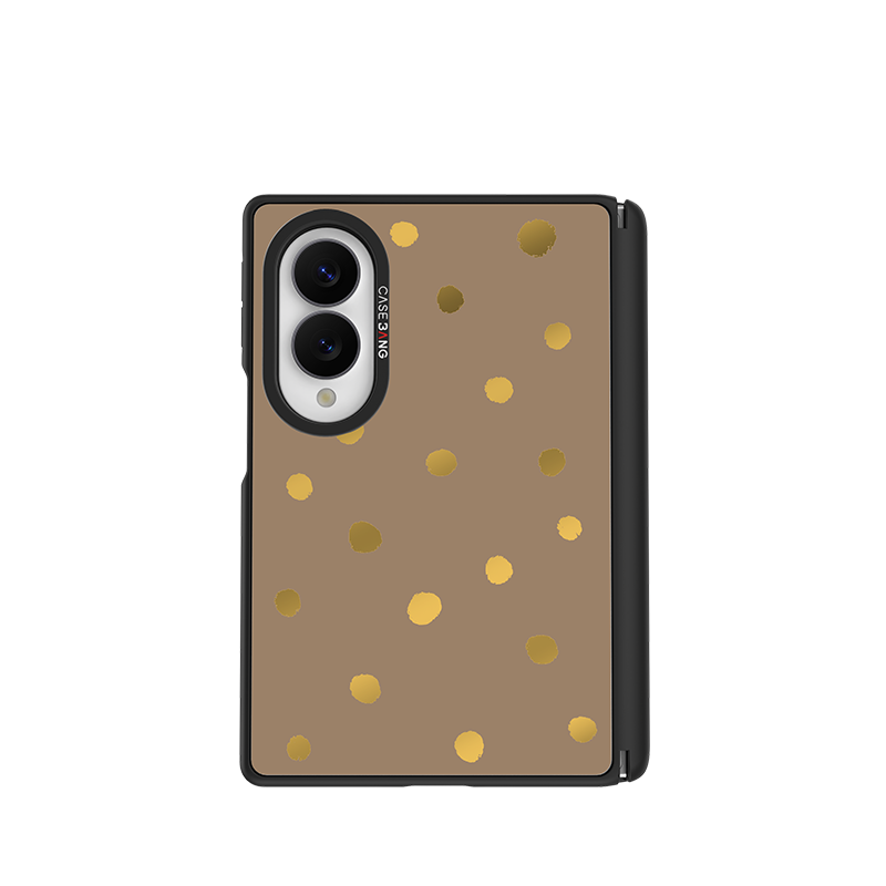 Caramel Brown Polka Dots Snap-On Case for Galaxy Z Fold8
