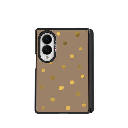 Caramel Brown Polka Dots Snap-On Case for Galaxy Z Fold8