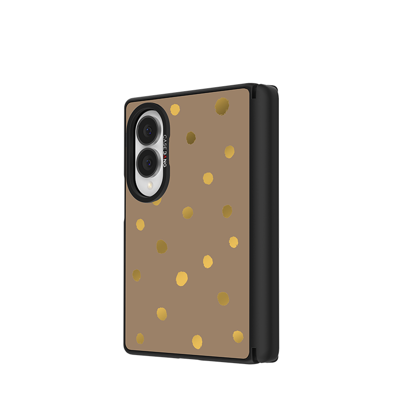 Caramel Brown Polka Dots Snap-On Case for Galaxy Z Fold8