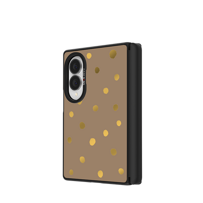 Caramel Brown Polka Dots Snap-On Case for Galaxy Z Fold8