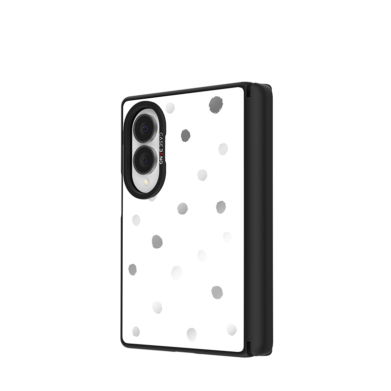 Coconut White Polka Dots Snap-On Case for Galaxy Z Fold8
