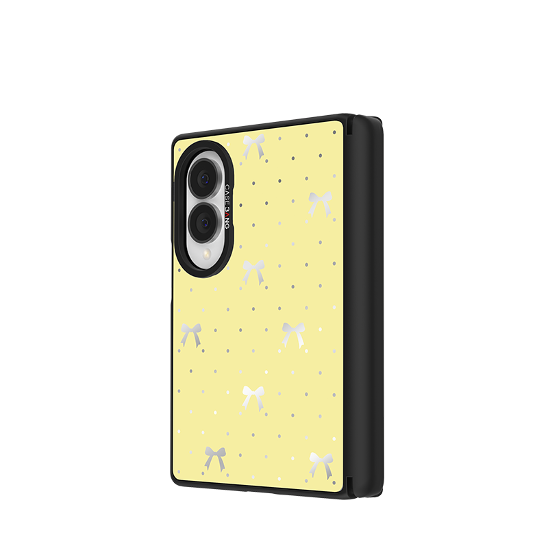 Lemon Yellow Bow Snap-On Case for Galaxy Z Fold8