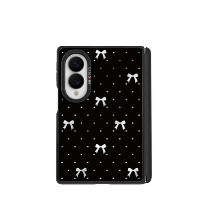 Midnight Black Bow Snap-On Case for Galaxy Z Fold8