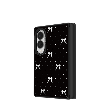 Midnight Black Bow Snap-On Case for Galaxy Z Fold8