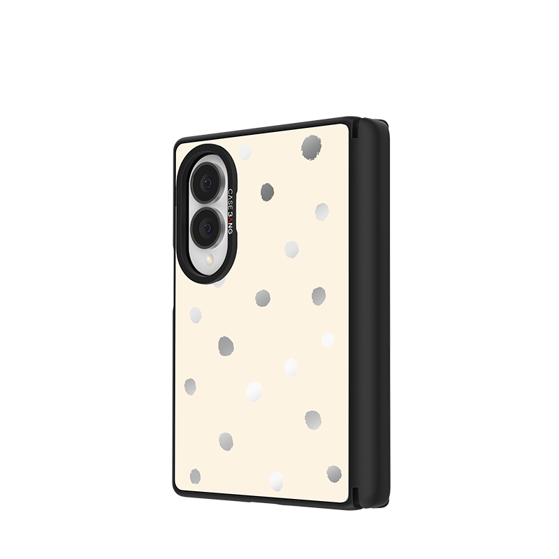 Milkshake White Polka Dots Snap-On Case for Galaxy Z Fold8