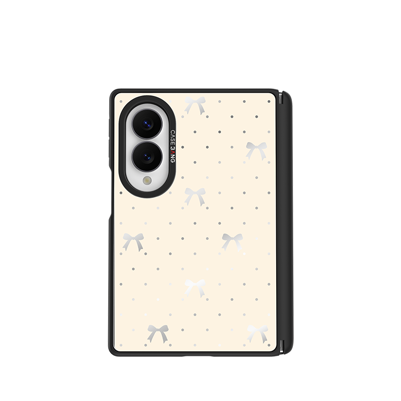 Milkshake White Bow Snap-On Case for Galaxy Z Fold8
