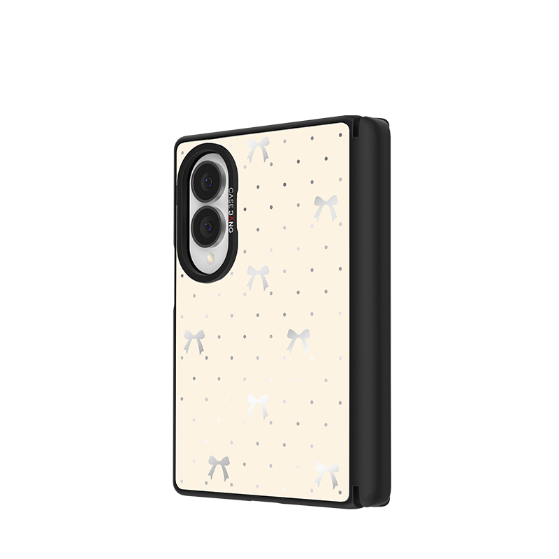 Milkshake White Bow Snap-On Case for Galaxy Z Fold8
