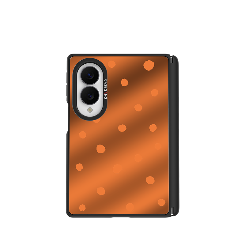 Orange Polka Dots Snap-On Case for Galaxy Z Fold8