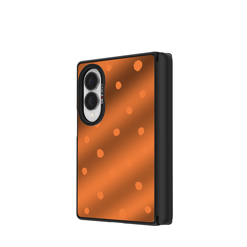 Orange Polka Dots Snap-On Case for Galaxy Z Fold8