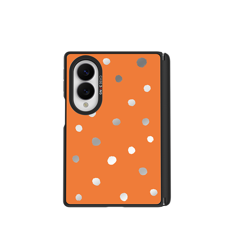 Pumpkin White Polka Dots Snap-On Case for Galaxy Z Fold8