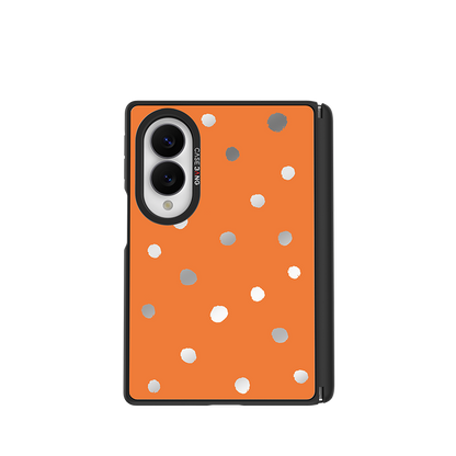 Pumpkin White Polka Dots Snap-On Case for Galaxy Z Fold8