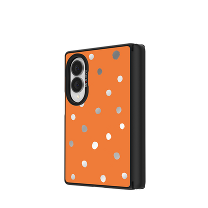 Pumpkin White Polka Dots Snap-On Case for Galaxy Z Fold8