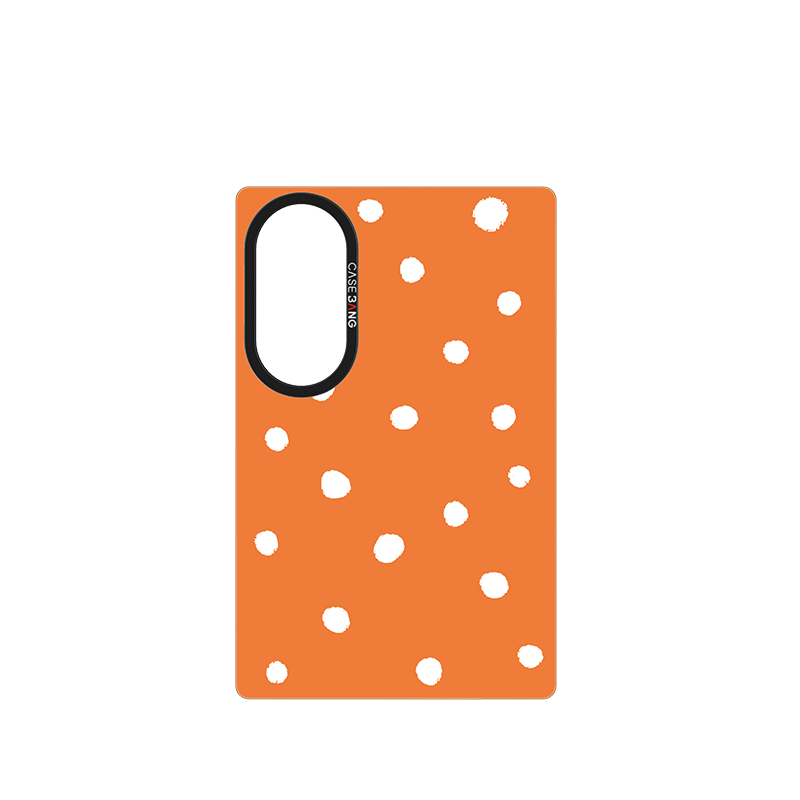 Pumpkin White Polka Dots Snap-On Case for Galaxy Z Fold8