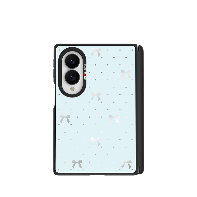 Sea Salt Blue Bow Snap-On Case for Galaxy Z Fold8