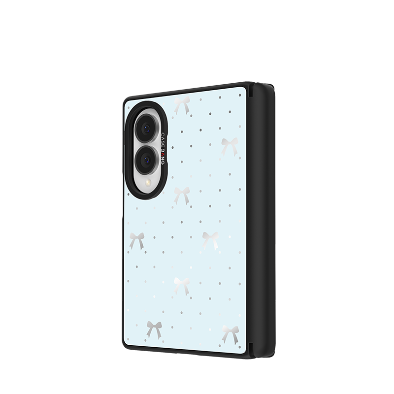 Sea Salt Blue Bow Snap-On Case for Galaxy Z Fold8