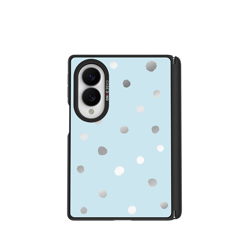 Sea Salt Blue Polka Dots Snap-On Case for Galaxy Z Fold8