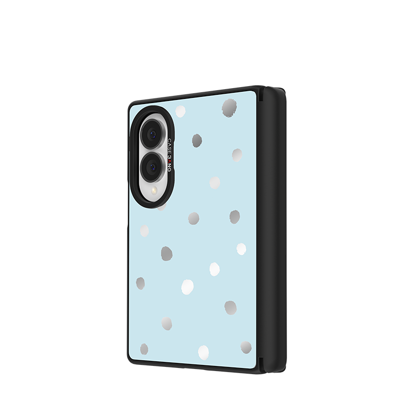 Sea Salt Blue Polka Dots Snap-On Case for Galaxy Z Fold8