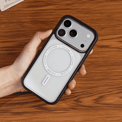 Snap on the magnetic back cover
