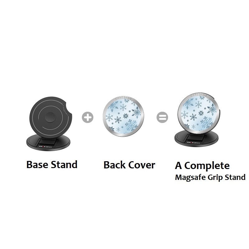 Icy Blue Snowflake MagSafe Grip Stand - CaseBangMagsafe Grip StandCaseBangBack Cover