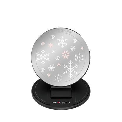 Icy Pink Snowflake MagSafe Grip Stand - CaseBangMagsafe Grip StandCaseBangBase Stand + Back Cover