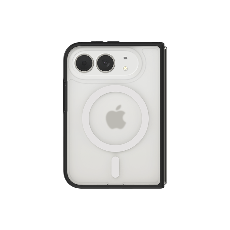 ImagiSnap Snap-On Base Case for iPhone Duo in Black, clear back with magnetic ring