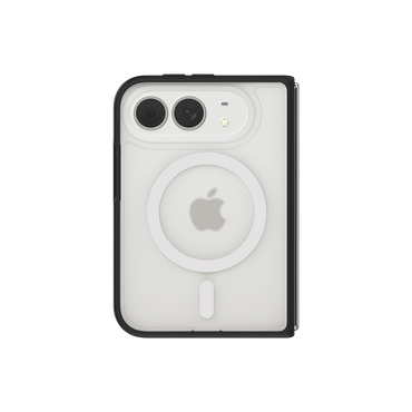 ImagiSnap Snap-On Base Case for iPhone Duo in Black, clear back with magnetic ring
