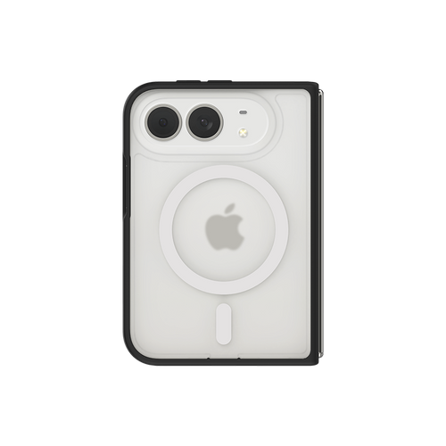 ImagiSnap Snap-On Base Case for iPhone Duo in Black, clear back with magnetic ring