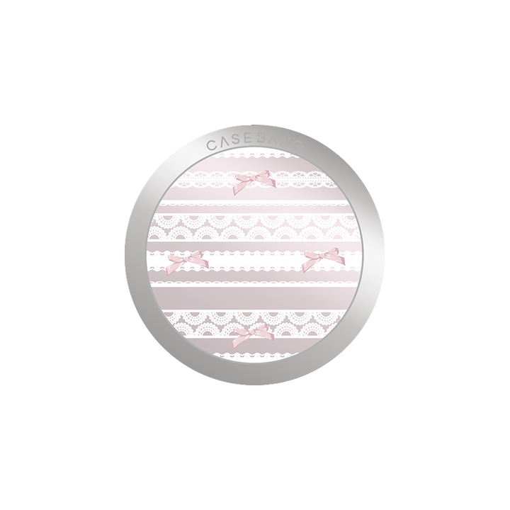Lace Stripe Pink MagSafe Grip Stand