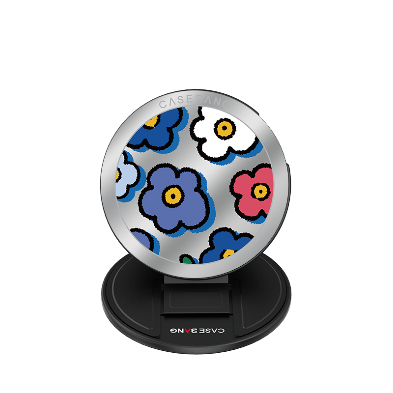 Little Blue Flower MagSafe Grip Stand - CaseBangMagsafe Grip StandCaseBangBase Stand + Back Cover