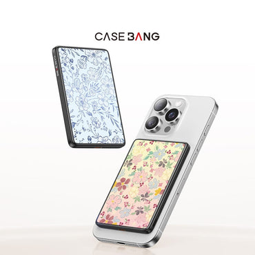 Little Blue Flowers Magnetic Power Bank - CaseBangPower BankCaseBang5000mAh